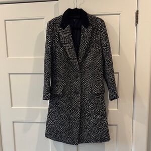 Rag & Bone Wooster Wool Black & White Coat Size Small